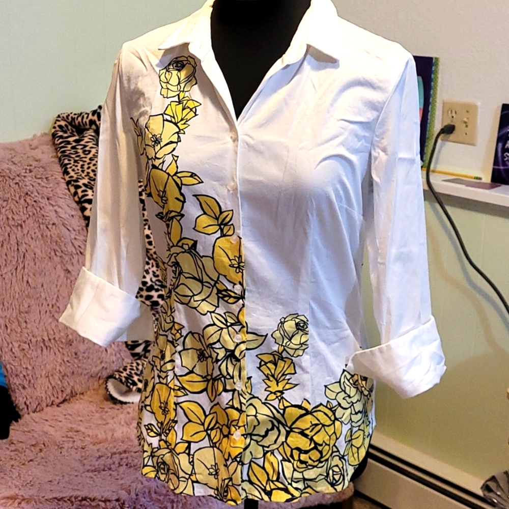 New York & Co Floral Blouse